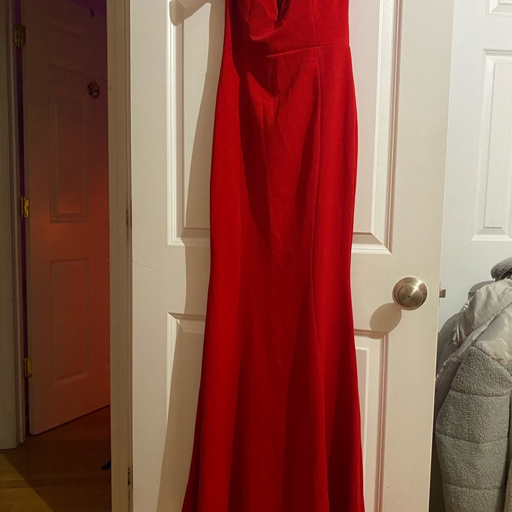 Windsor Strapless Red Evening Dress